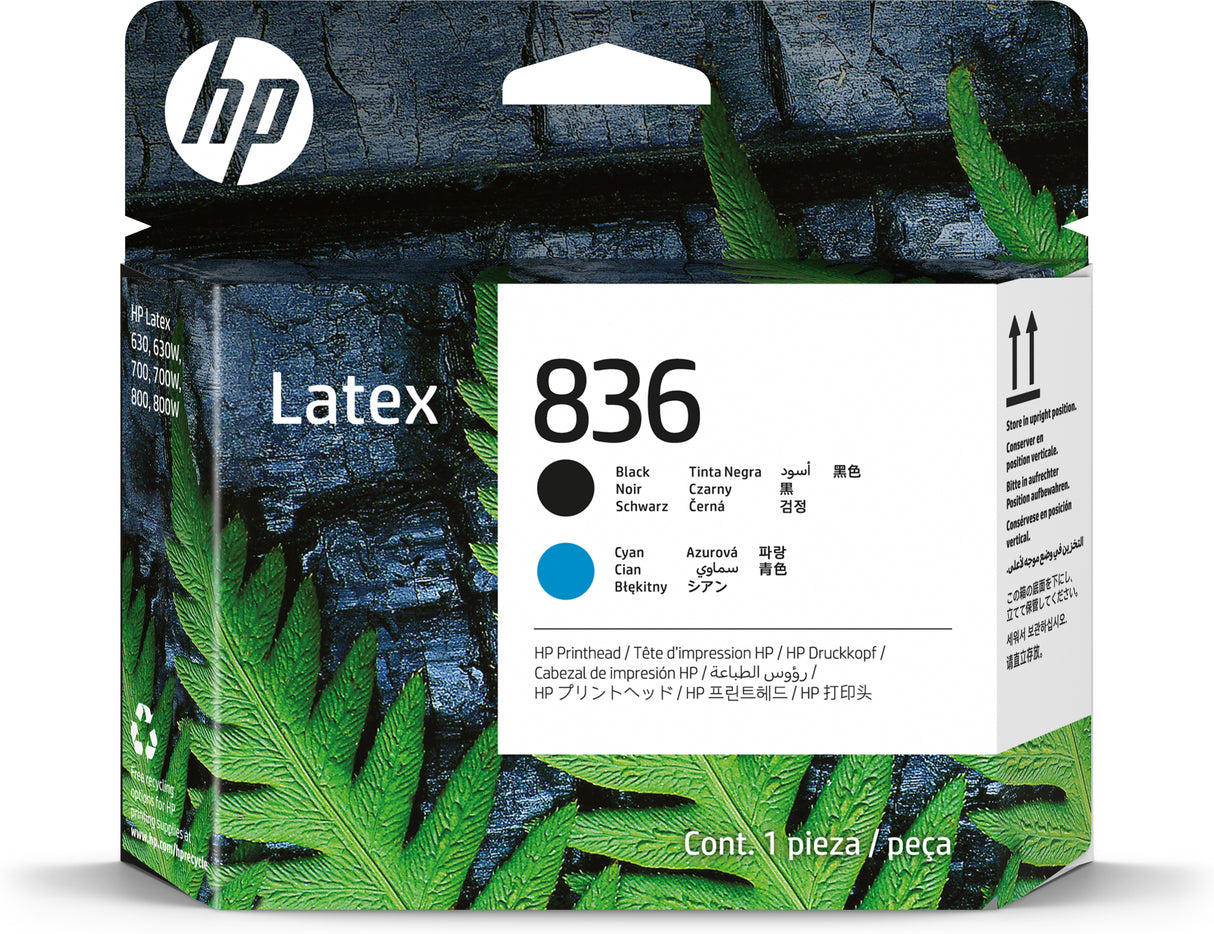 HP Cabezal de impresión HP Latex 836 negro/cian Impresora Inyección de tinta térmica