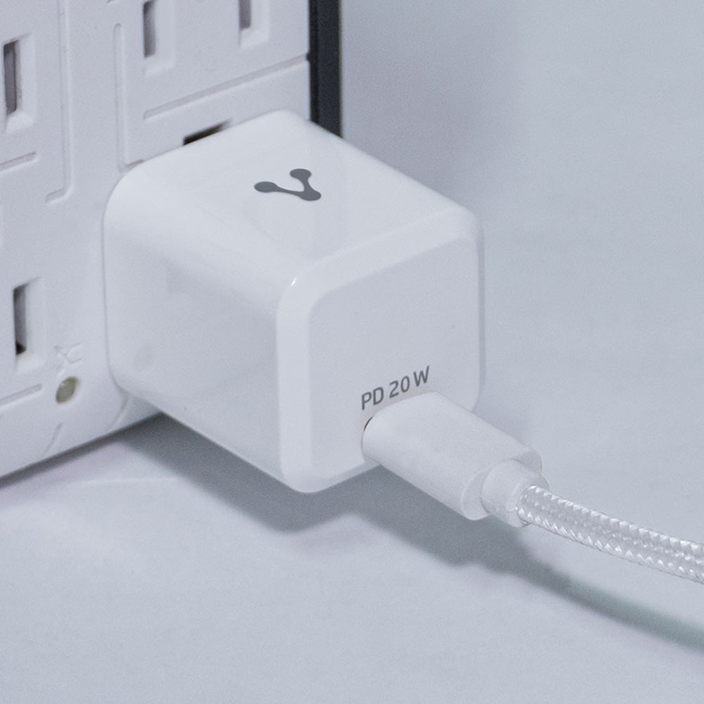 CARGADOR PARA PARED AU-250-V2 QUICK CHARGE 3.0A PD 20W TIPO C BLANCO