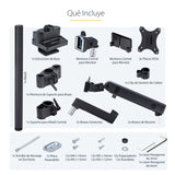 StarTech.com Soporte de Escritorio para 3 Monitores VESA 75x75/100x100 de 27 Pulgadas - Grommet o Abrazadera en C - Ajus