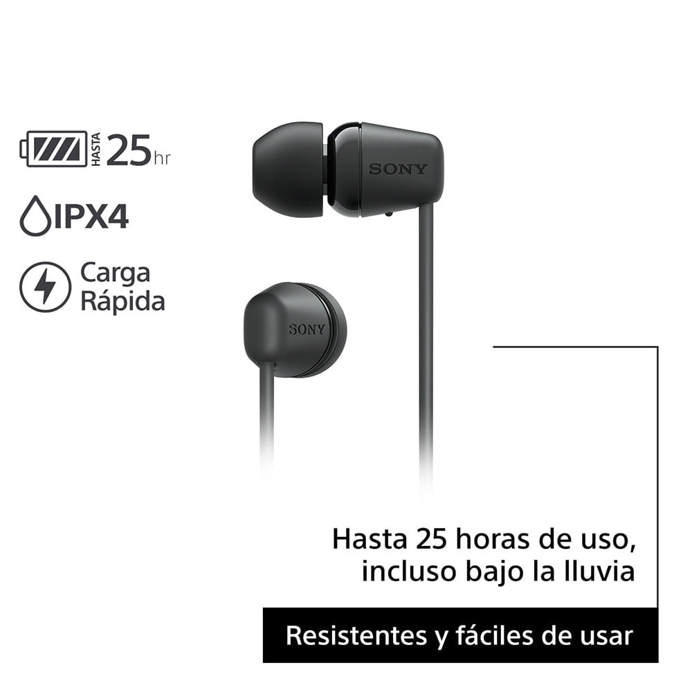 Sony WI-C100/BZ UC Auriculares Auriculares Dentro de oído Llamadas/Música Binaural