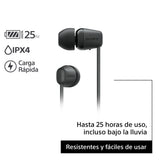 Sony WI-C100/BZ UC Auriculares Auriculares Dentro de oído Llamadas/Música Binaural