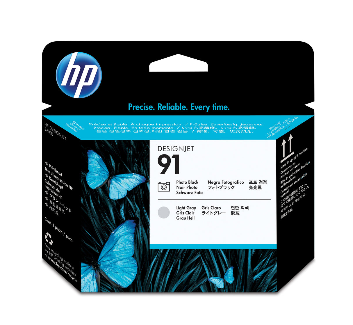 HP Cabezal de impresión HP DesignJet 91 negro fotográfico y gris claro Impresora Inyección de tinta térmica