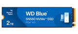 Unidad De Estado Solido SSD Interno Blue SN580 2TB M.2 2280 PCIe 4.0 NVMe Lect 4150/4150 MB/s WDS200T3B0E