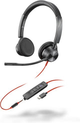 HP Poly Auriculares Poly Blackwire 3325 Microsoft Teams Certified USB-C Auriculares Auriculares Diadema Oficina/Centro de llamadas Binaural