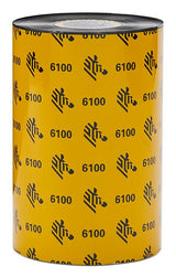 06100BK11045 - Zebra 6100 Wax/Resin Cinta Adhesiva 6 pieza(s) Negro Cera Zebra
