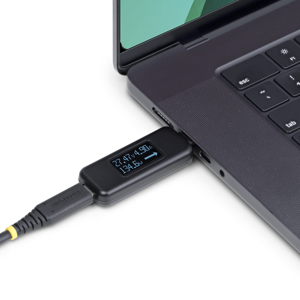 StarTech.com USBC-PWRTESTER Comprobadores de suministro de energía Amperaje, Tensión, Vataje 4.5V-50V 0 - 40 °C