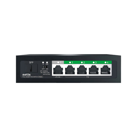 Netis System Uplink POE Switch No administrado Gigabit Ethernet (10/100/1000) Energía sobre Ethernet (PoE) Negro
