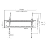 Manhattan 461931 soporte para TV 3.05 m (120") Negro, 900 x 600 mm, Acero
