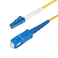 StarTech.com Cable de Fibra Óptica Simplex LC a SC (UPC) OS2 Monomodo de 15m - 9/125µm - 40G/100G - Resistente a Doblece