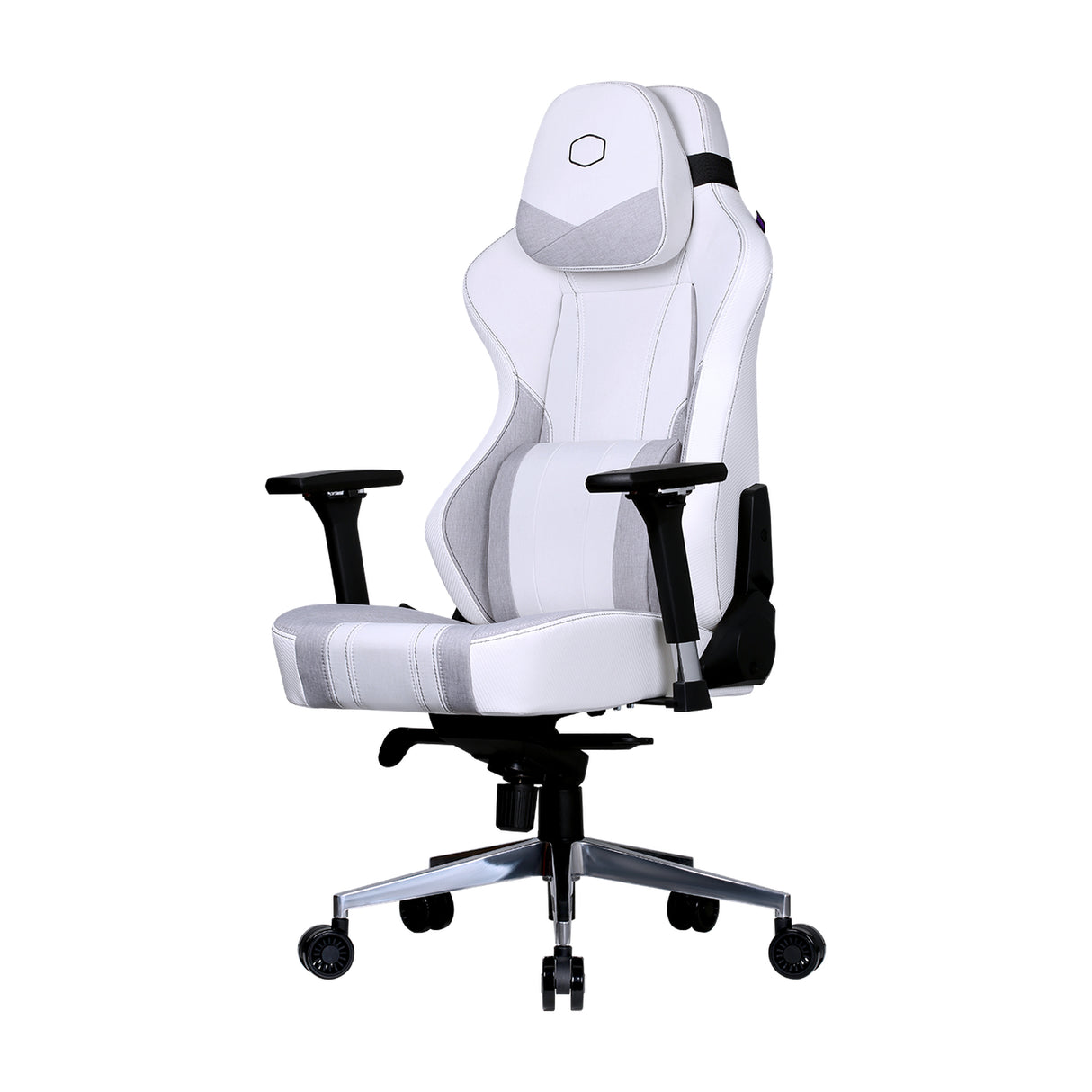 Cooler Master Gaming Caliber X2C Silla universal para juegos asiento acolchado Gris, Blanco, 150 kg, respaldo acolchado,