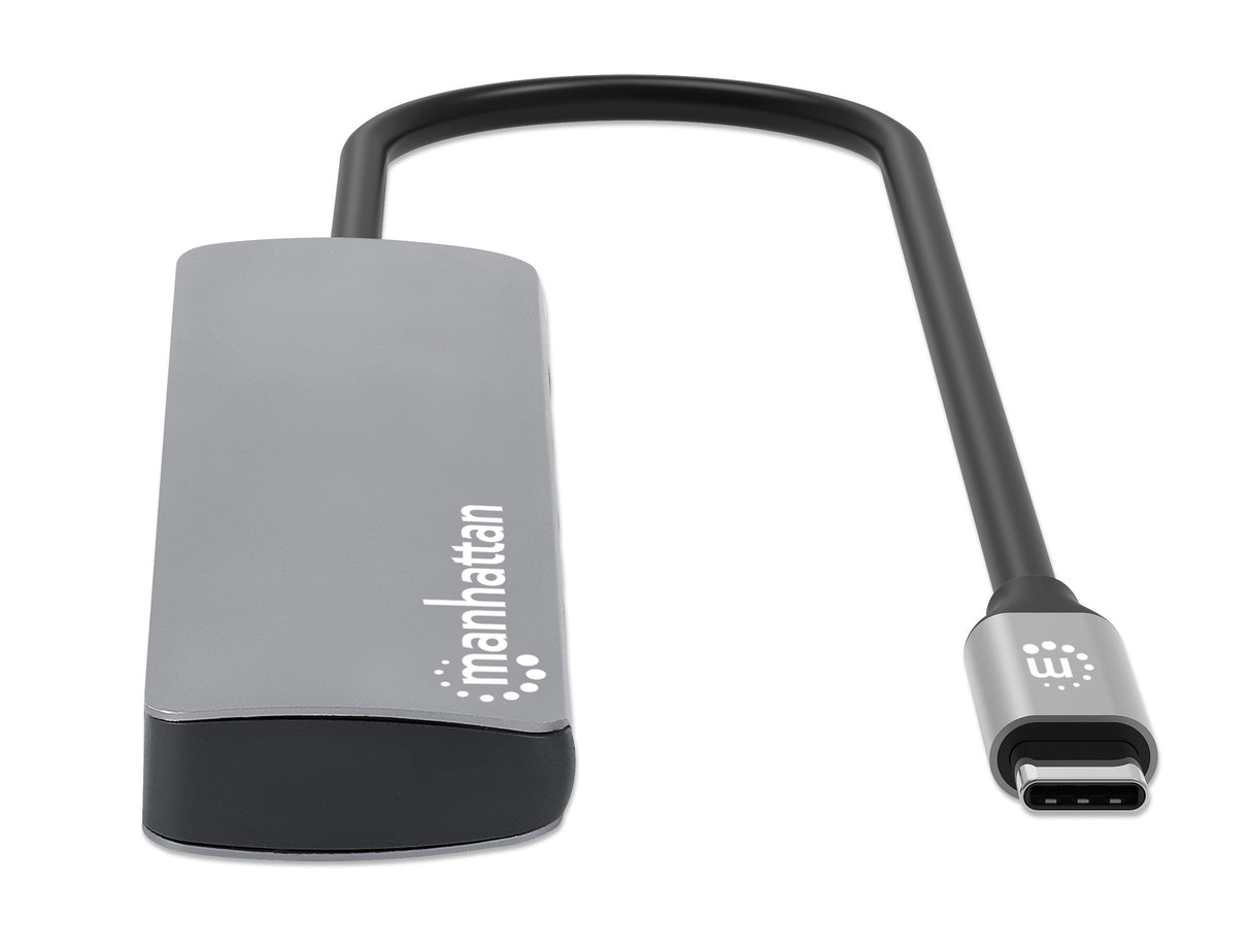 Manhattan Dock/hub USB-C con lector de tarjetas, puertos (7): Ethernet, HDMI, 3x USB-A y 2x USB-C, c