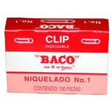 Clip Baco Niquelado 2 C/100 FullOffice.com