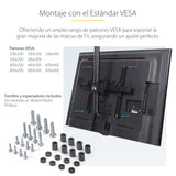 StarTech.com Soporte de Techo para TV - Soporte Universal de Cielo Raso para TV con Mástil Telescópico Largo Ajustable - Soporte VESA para Pantallas de 32" a 75" - Giro e Inclinación Monitor