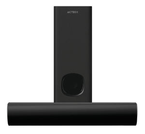 Barra ACTECK de Sonido Dynamic Trim BS465 Subwoofer Alambrico Bluetooth + HDMI + Óptico + 60W + Alimentación 110v Negro 