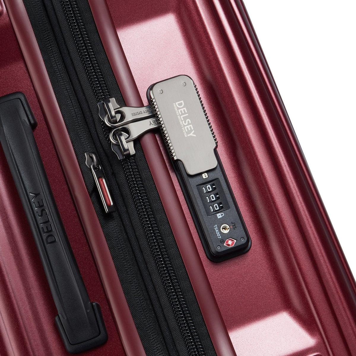 Delsey Securitime Zip Tranvía Armazón duro Rojo 85,31 L Policarbonato (PC)