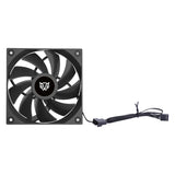 Balam Rush Eolox Glaziar EXG77 Gabinete de la computadora Ventilador 12 cm Negro 1 pieza(s), 0 RPM, 2000 RPM