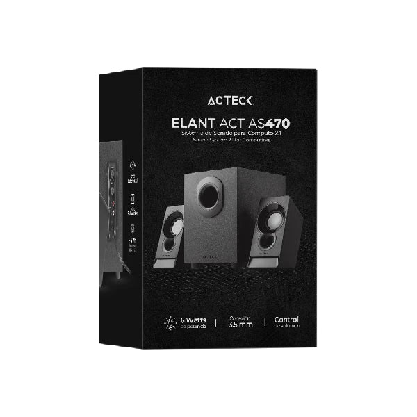 Acteck AS470 Negro Alámbrico 6 W, 2.1 canales, 20 - 20000 Hz, AC-935241