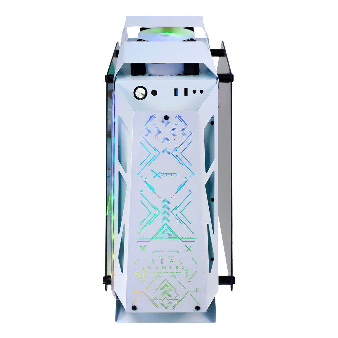 Gabinete Gamer Micro Tower Xzeal IR02 M-ATX Panel Izq. Vidrio + Panel Der. Vidrio + Metal 1xUSB1.0 + 1xUSD3.0 + 3.5 mm +