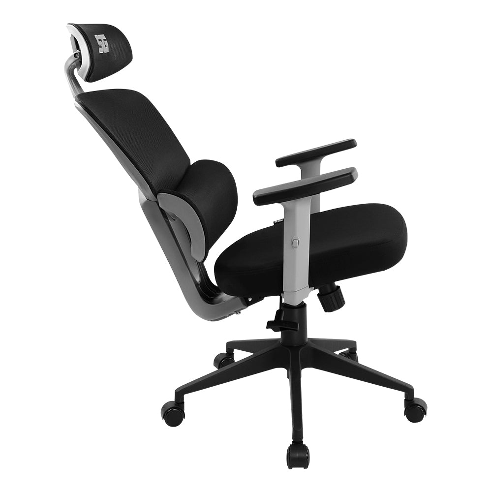 Vorago CGM-400-BK silla para oficina o computadora asiento acolchado respaldo de malla, Negro, Negro, Tela