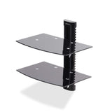 StarTech.com 2B-WALL-MOUNT-SHELF Estantes para equipos av Negro Vidrio 250 mm