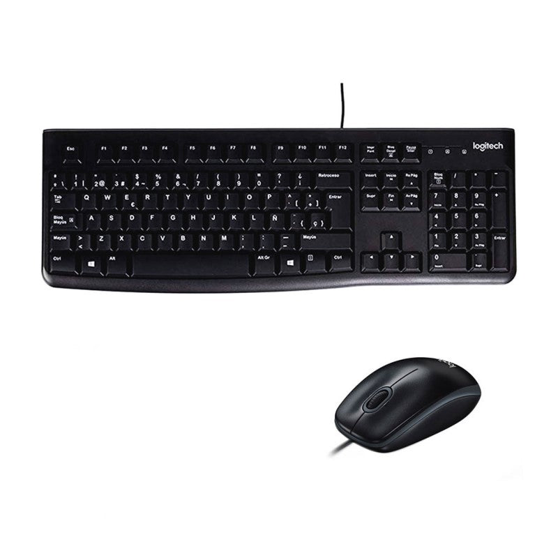 Teclado y Mouse Logitech MK120 USB Plug and Play, Negro - 920-004428