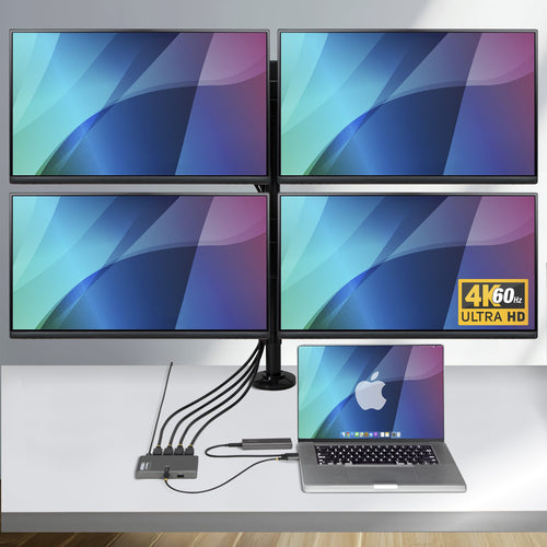 StarTech.com QUAD-USB-DP-ADAPT Bases para portátiles y replicadores de puertos Alámbrico USB 3.2 Gen 1 (3.1 Gen 1) Type-