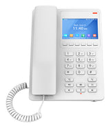 GHP630, Teléfono Hotelero IP Blanco, LCD Color 3.5", 2 SIP 2 líneas, GDMS, soporta PoE