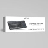 Acteck Inspire Smart TI707 teclado Hogar / Oficina RF inalámbrico + bluetooth Negro, Interruptor de membrana