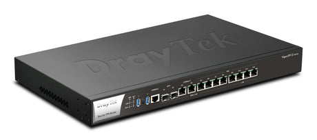 DrayTek Vigor3912 Gestionado 10G Ethernet (100/1000/10000) 1U Negro, Bidireccional completo (Full duplex), Montaje en ra