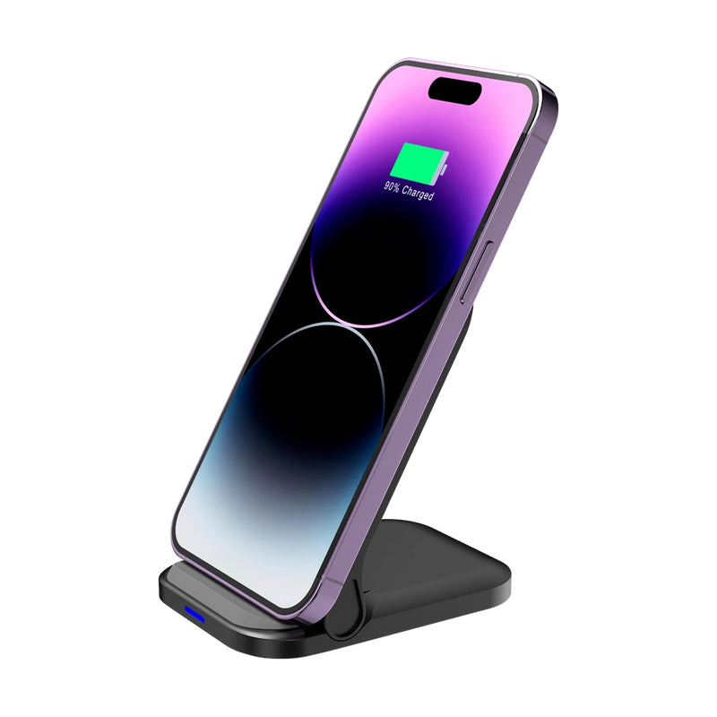 Cargador ACTECK de Escritorio Energon S-Mate CI710 Base Plegable+ Inalámbrica 15W / Para Smartphones / Negro