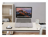 Manhattan 462617 Laptop Soporte para ordenador portátil Aluminio Aluminio, Silicona, Acero 39,6 cm (15.6")