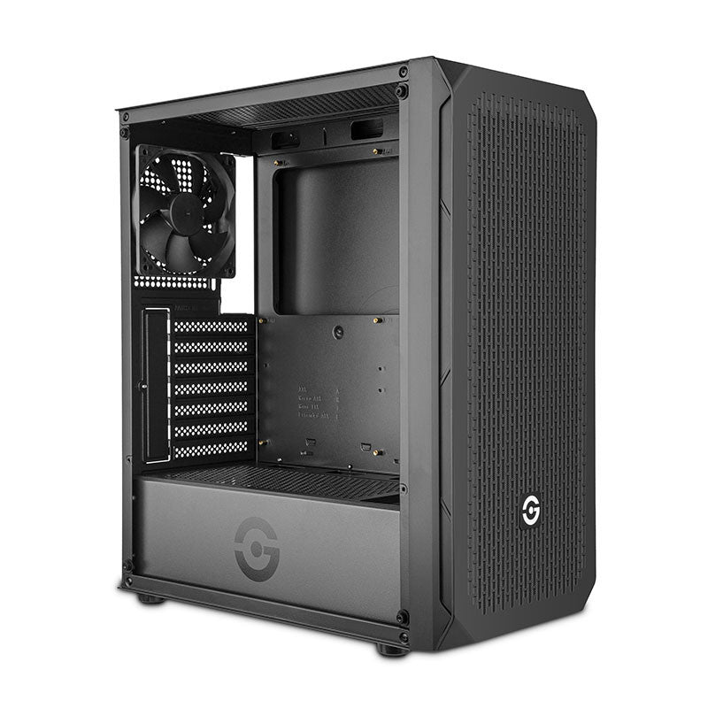 Getttech Gaming Gabinete GCM-ASGX1-01BK, Diseño Moderno, Ventilación Eficiente, Soporte ATX