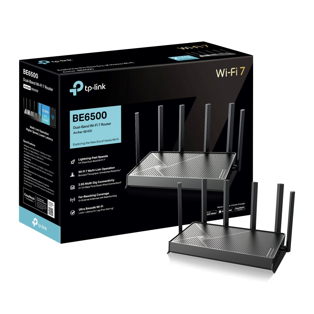TP-Link Archer BE400 Router Si RJ-45 Doble banda (2,4 GHz / 5 GHz) Wi-Fi 7 (802.11be)