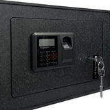 XE Seguridad CFBM-30 caja fuerte Caja fuerte portátil Negro, Lector de huellas dactilares, Llave, Cerradura con combinac