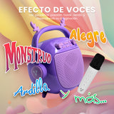 BOCINA VORAGO BSP-205 BLUETOOTH / MSD / USB / 3.5MM MICRÓFONO CON MODOS DE VOZ COLOR PURPURA