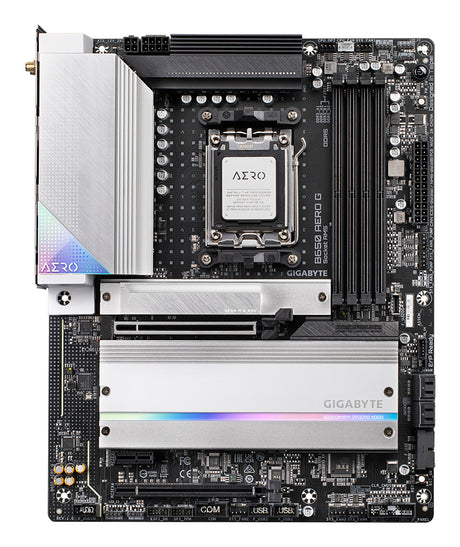 GIGABYTE B650 AERO G Placa base - Compatible con procesadores AMD Ryzen serie 9000, hasta 8000 MHz DDR5 (OC), 1xPCIe 5.0 + 2xPCIe 4.0 M.2, LAN 2,5 GbE, WIFI 6E, USB 3.2 Gen 2 placas base AMD Zócalo AM5 Zócalo AM5 DDR5-SDRAM