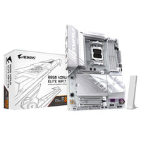 GIGABYTE B850 AORUS ELITE WIFI7 ICE Placa Base - Procesadores AMD Ryzen Serie 9000, VRM digital de 14+2+2 fases, hasta 8200MHz DDR5 (OC), 1xPCIe 5.0 + 2xPCIe 4.0 M.2, LAN 2.5, WIFI 7, USB 3.2 Gen 2x2 placas base AMD Zócalo AM5 Zócalo AM5 DDR5-SDRAM