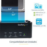 StarTech.com Duplicador y Borrador de Discos Duros de 2 Bahías - Clonador Copiador Autónomo de Discos Duros SATA - Docki