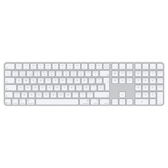 Apple Magic Keyboard con Touch ID y teclado numérico para modelos de Mac con chip de (USB-C) - Español - Teclas blancas