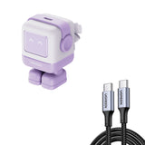 Ugreen 25036 cargador de dispositivo móvil Universal Púrpura Corriente alterna Carga rápida Interior