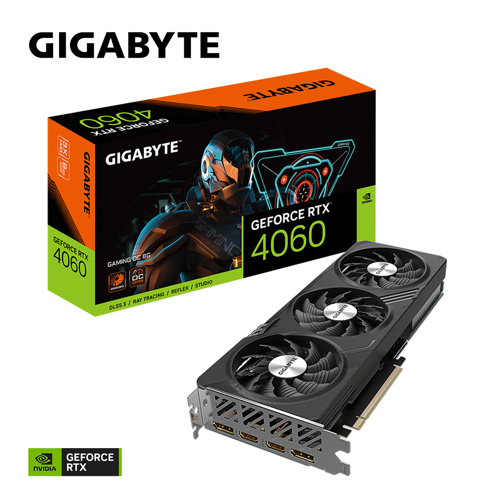 GIGABYTE GeForce RTX 4060 GAMING OC 8G tarjetas gráficas Si 3072 NVIDIA GeForce RTX 4060