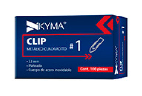 KYMA CLIP-CUADRADITO1 pinza sujetapapel Acero inoxidable 100 pieza(s)