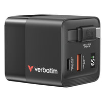 Verbatim GaN Charger 65W cargador de dispositivos móviles Universal Corriente alterna 1 1