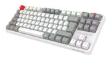 Balam Rush Level Pro GK990 teclado Juego RF inalámbrico + bluetooth QWERTY Español Gris, Blanco, Interruptor mecánico, L