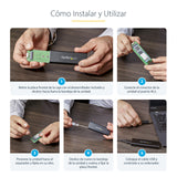 StarTech.com Caja USB 3.0 (5Gbps) a SSD M.2 de Aluminio con UASP - Negro - SATA NGFF M.2 con B Key y B+M Key - Caja Port