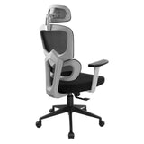 Vorago Silla Gamer Mesh Gaming CGM-400, hasta 150Kg, Blanco respaldo de malla, Gris, Tela, Nylon