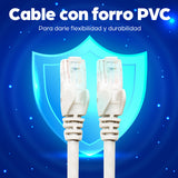 CABLE INT PATCH CAT 6 3.0M (10.0 F) UTP BLANCO CABLE DE RED