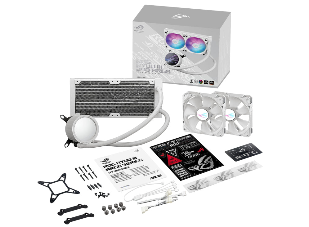 ASUS ROG Ryuo III 240 ARGB White Edition sistemas de refrigeración para ordenadores Procesador Kit de refrigeración líquida 12 mm 2200 RPM
