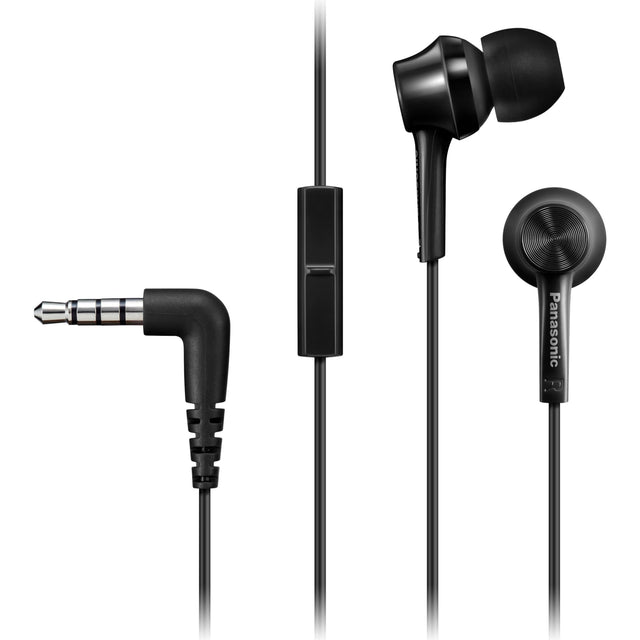 Panasonic RP-TCM115E Auriculares Alámbrico Intra auditivo Llamadas/Música Negro, 10 - 24000 Hz