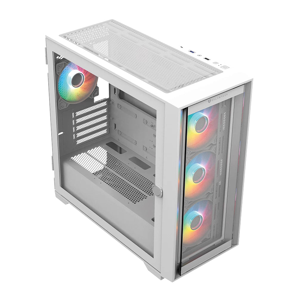Balam Rush Carbono Twin Mate 8000 Midi Tower Blanco, Micro ATX, Mini-ITX, Metal